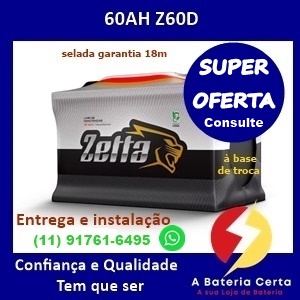 ZETTA 60AH – Z60D: POSITIVO DIREITO